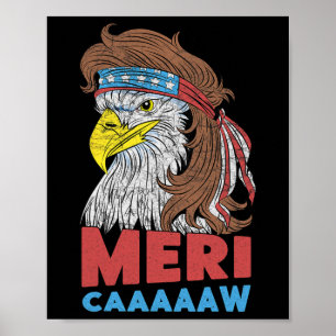 Meri-caaaaaw - Adelaar Mullet 4 juli VS Amerika Poster