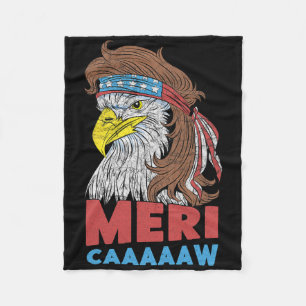 Meri-caaaaaw - Eagle Mullet 4 juli Verenigde State Fleece Deken