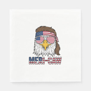 Meri-Caw Patriottische Adelaar Vintage Gravure Shi Servet