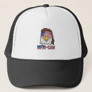 Meri-Caw Patriottische Adelaar Vintage Gravure Shi Trucker Pet