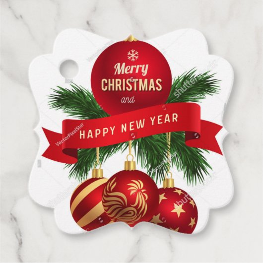 Meri Christmas Bedankjes Labels (Voorkant)