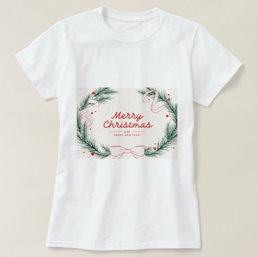 meri kerst feestelijke T-shirt (Design voorkant)