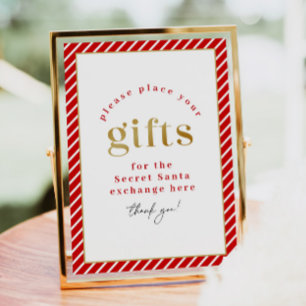 MERI-kerstfeestelijke geheime kerstcadeauuitwissel Poster