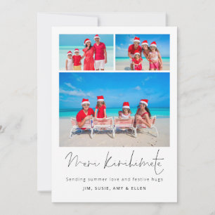 Meri Kirihimete 3 foto's 2026 kalender NZ Feestdagenkaart