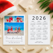 Meri Kirihimete 3 foto's 2026 kalender NZ Feestdagenkaart