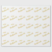 MERI KIRIHIMETE GOUD WITTE AOTEAROA NZ KERSTMIS CADEAUPAPIER (Vlak)