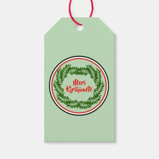 Meri Kirihimete Maori Merry kerst Cadeaulabel (Voorkant)