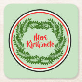 Meri Kirihimete Maori Merry kerst Kartonnen Onderzetters (Voorkant)