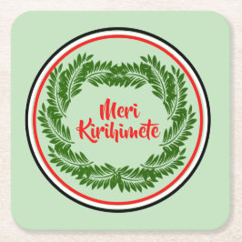 Meri Kirihimete Maori Merry kerst Kartonnen Onderzetters