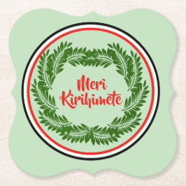 Meri Kirihimete Maori Merry kerst Kartonnen Onderzetters