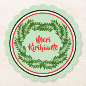 Meri Kirihimete Maori Merry kerst Kartonnen Onderzetters (Voorkant)