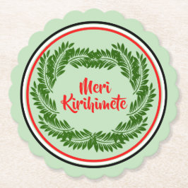 Meri Kirihimete Maori Merry kerst Kartonnen Onderzetters