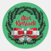 Meri Kirihimete Maori Merry kerst Ronde Sticker (Voorkant)