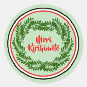 Meri Kirihimete Maori Merry kerst Ronde Sticker (Voorkant)