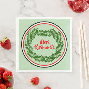 Meri Kirihimete Maori Merry kerst Servet