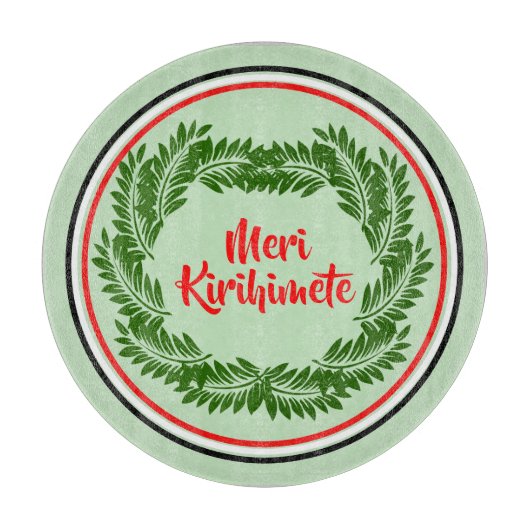 Meri Kirihimete Maori Merry kerst Snijplank (Voorkant)