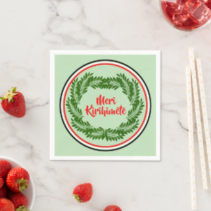 Meri Kirihimete Maori Merry Kerstcocktail Servet