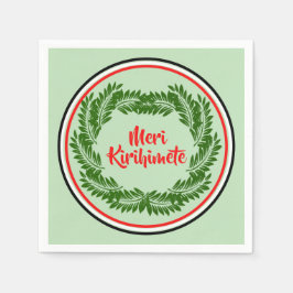 Meri Kirihimete Maori Merry Kerstcocktail Servet