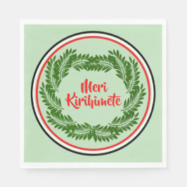 Meri Kirihimete Maori Merry Kerstluncheon Servet