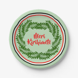 Meri Kirihimete Maori Merry Kerstmis 7" Papieren Bordje