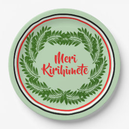 Meri Kirihimete Maori Merry Kerstmis 9" Papieren Bordje