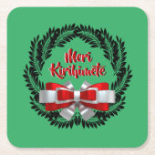 Meri Kirihimete Maori voor kerst van de kerst Kartonnen Onderzetters (Voorkant)