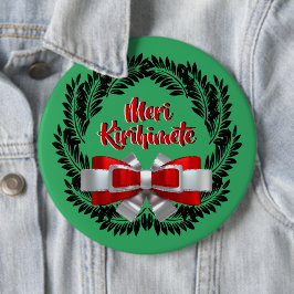 Meri Kirihimete Maori voor kerst van de kerst Ronde Button 6,0 Cm