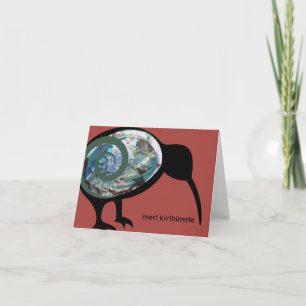 MERI KIRIHIMETE NZ XMAS AOTEAROA NEW ZEALAND KIWI FEESTDAGEN KAART