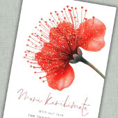 Meri Kirihimete Pōhutuka Foto NZ Kerstmis Feestdagenkaart