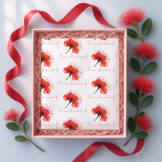 Meri Kirihimete Pōhutuka Nieuw-Zeeland Kerst Tissuepapier