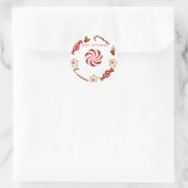 Meri Krismas Ronde Sticker (Tas)