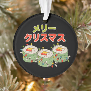 Meri Kurisumasu Japanse Sushi Lichtjes Kerstmis Ornament