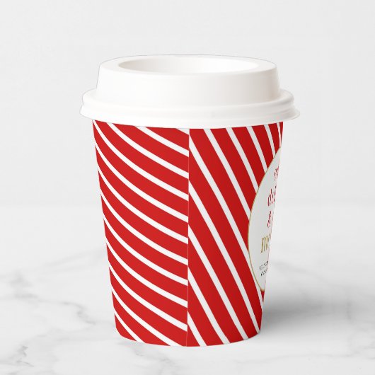 MERI Red Eat Drink is prettige kerstfeestdag Papieren Bekers (Rechts)