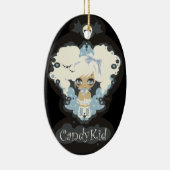 Meri snewflake skull-sierbloem keramisch ornament (Rechts)