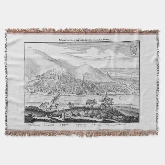 MERIAN: Heidelberg Castle and Old City (1620) Deken (Voorkant)