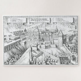 MERIAN: Heidelberg Castle en Royal Gardens 1620 Legpuzzel