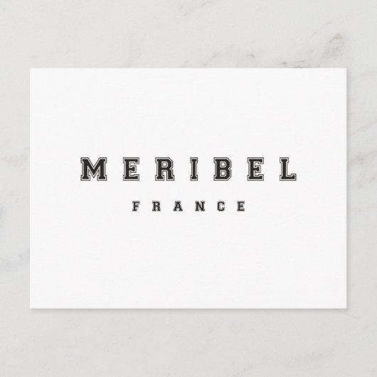 Meribel France Briefkaart (Voorkant)
