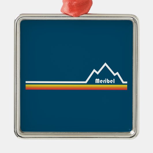 Meribel France Metalen Ornament (Voorkant)