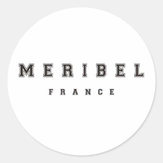 Meribel France Ronde Sticker (Voorkant)