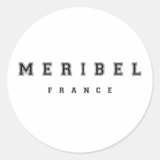 Meribel France Ronde Sticker