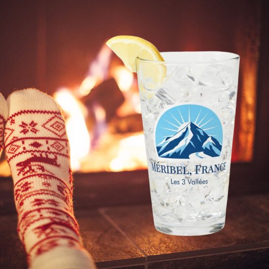 Méribel France skigebied souvenir Glas