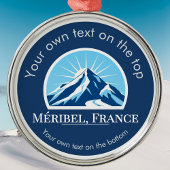 Méribel France skigebied souvenir medaille Metalen Ornament