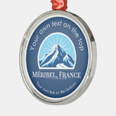 Méribel France skigebied souvenir medaille Metalen Ornament (Links)