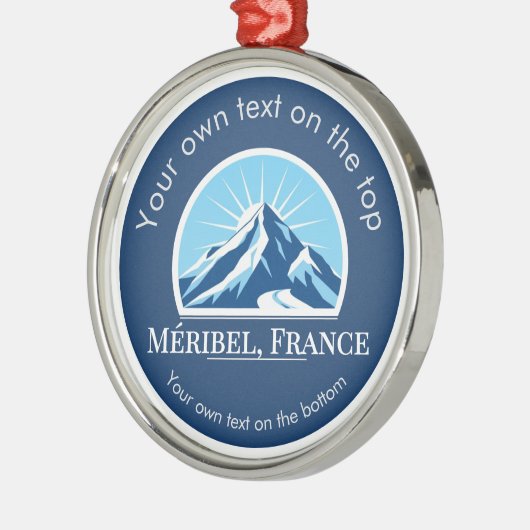 Méribel France skigebied souvenir medaille Metalen Ornament (Links)