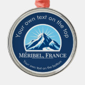 Méribel France skigebied souvenir medaille Metalen Ornament (Voorkant)