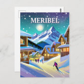 Meribel: Harmonie Alpestre onder Hivernal Briefkaart (Voorkant / Achterkant)