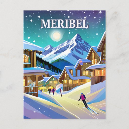 Meribel: Harmonie Alpestre onder Hivernal Briefkaart (Voorkant)