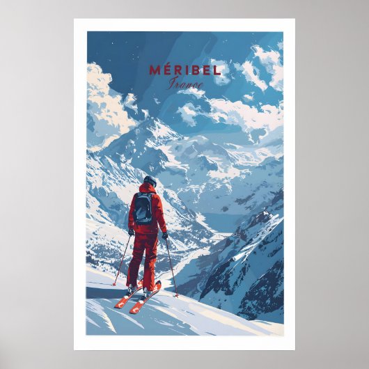 Meribel Reisposter - Frankrijk 1 Poster (Voorkant)
