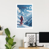 Meribel Reisposter - Frankrijk 1 Poster (Thuiskantoor)