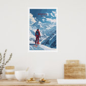 Meribel Reisposter - Frankrijk 1 Poster (Keuken)